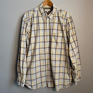 Old Navy Mens Vintage Y2K Plaid Button Down Shirt Long Sleeve Large Casual Retro